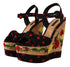Dolce & Gabbana Multicolor Platform Wedges Sandals Charmeuse Shoes - Women’s Heels